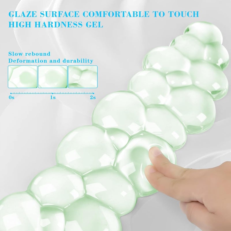 KEPUTAIER Gel Cloud Keyboard and Mouse Wrist Rest, Cute Wrist Support and Arm Support Keyboard Rest for Keyboard and Mouse Typing Pain Relief，Suitable for Office/Computer/Laptop/Gaming （Green） - Image 3